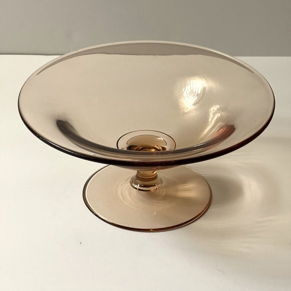 Fostoria Elegant Compote Vintage Pink Depression Glass Fairfax Candy Dish - Picture 3 of 7